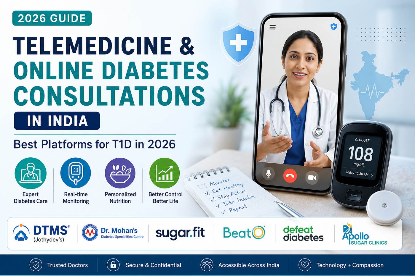 Top-Rated Telemedicine and Online Diabetes Consultations in India: Best Platforms for T1D in 2026